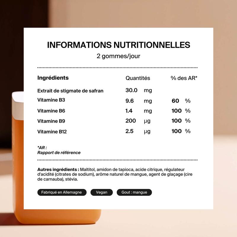 Bevalora® Gummies Anti-Stress au Safran