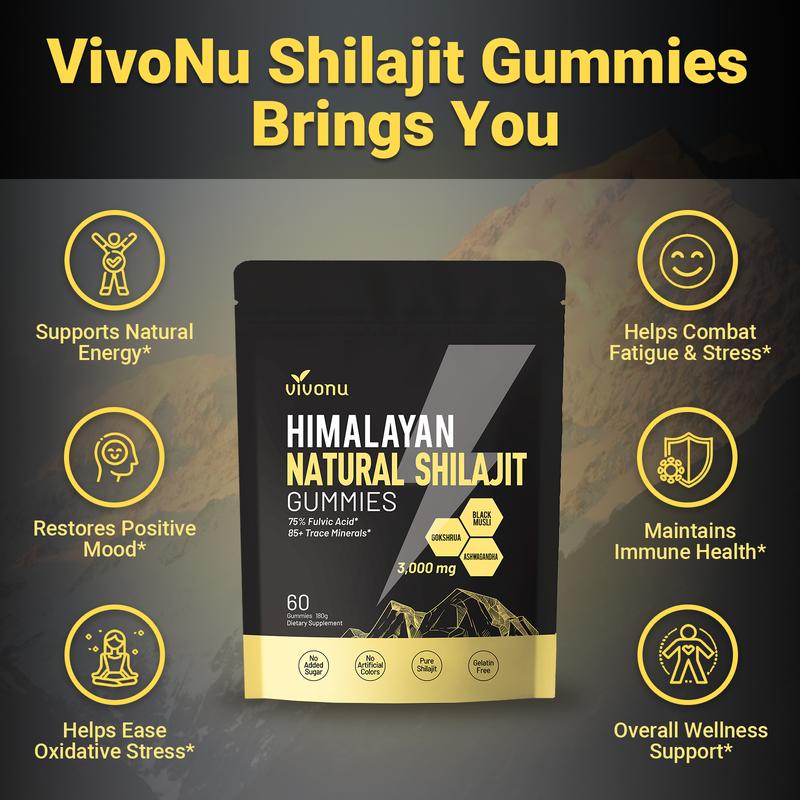 Bevalora® Himalayan Shilajit Energy Gummies
