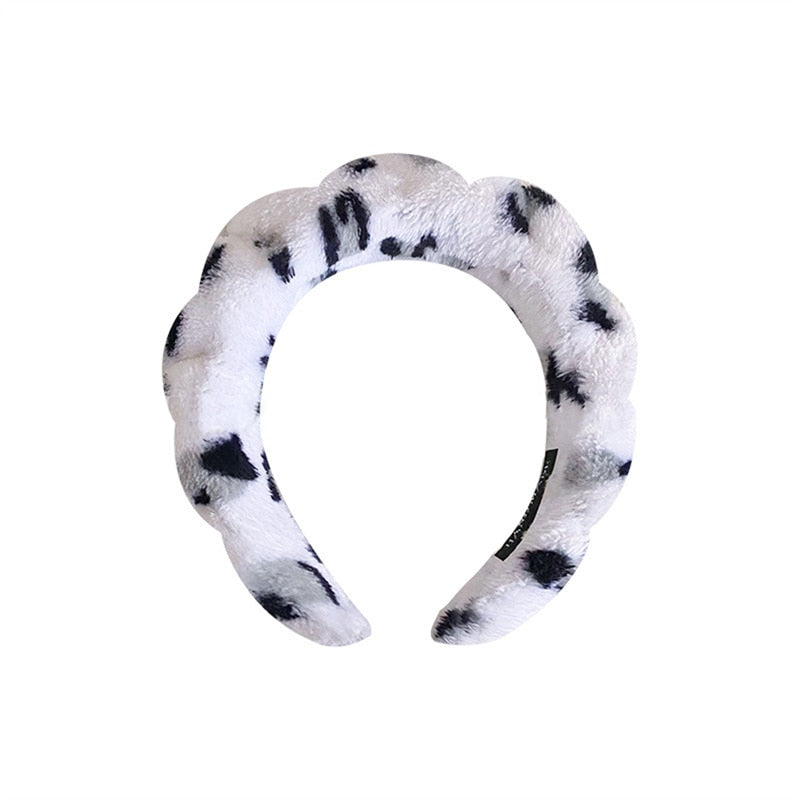 Sponge Co Spa Makeup Bubble Terry Cloth Headband Puffy Retro Hair Bands Soft Hairband Headwear