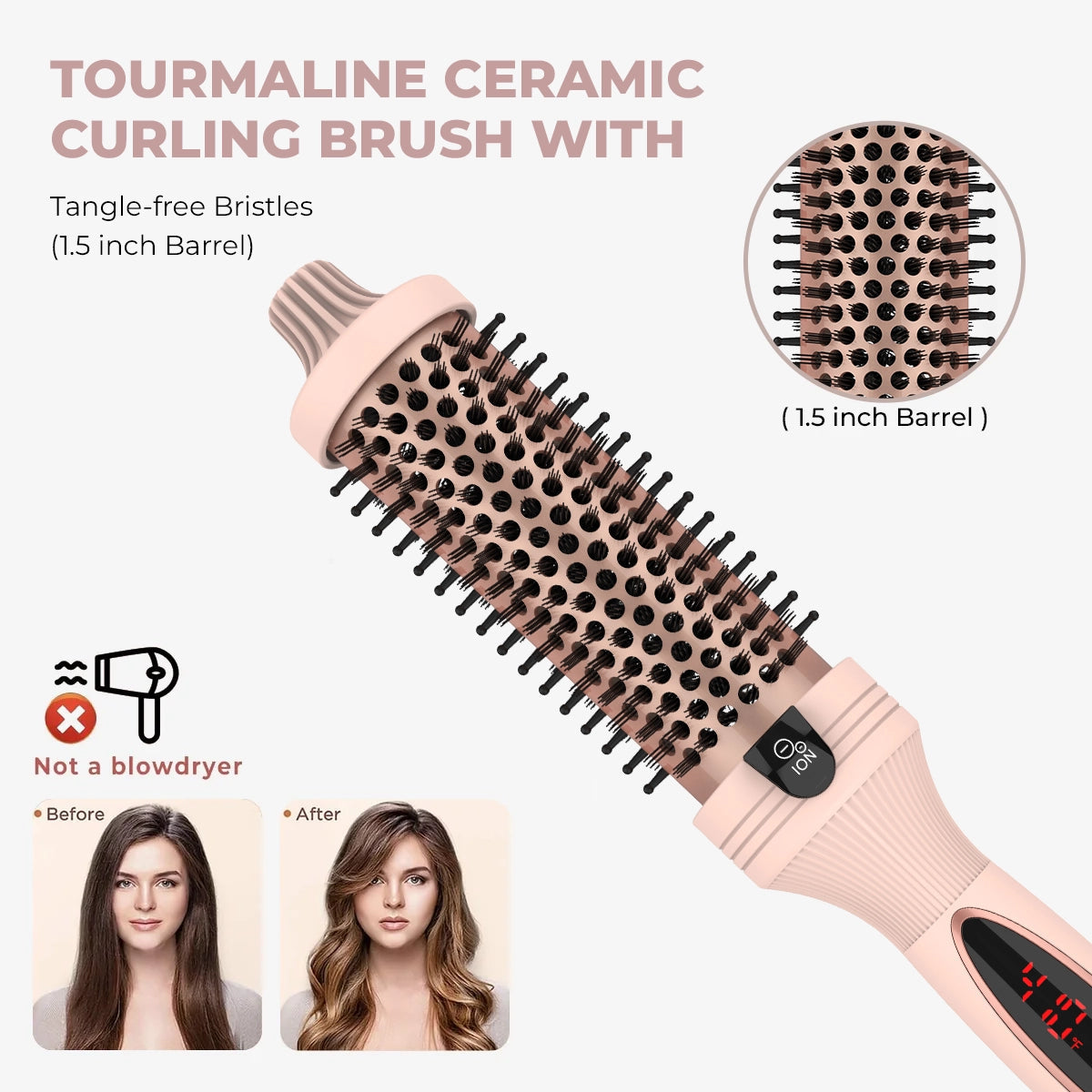 Bevalora™ 3-in-1 Pro Negative Ion Two PTC Heaters Thermal Brush