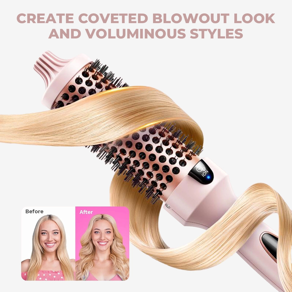Bevalora™ 3-in-1 Pro Negative Ion Two PTC Heaters Thermal Brush