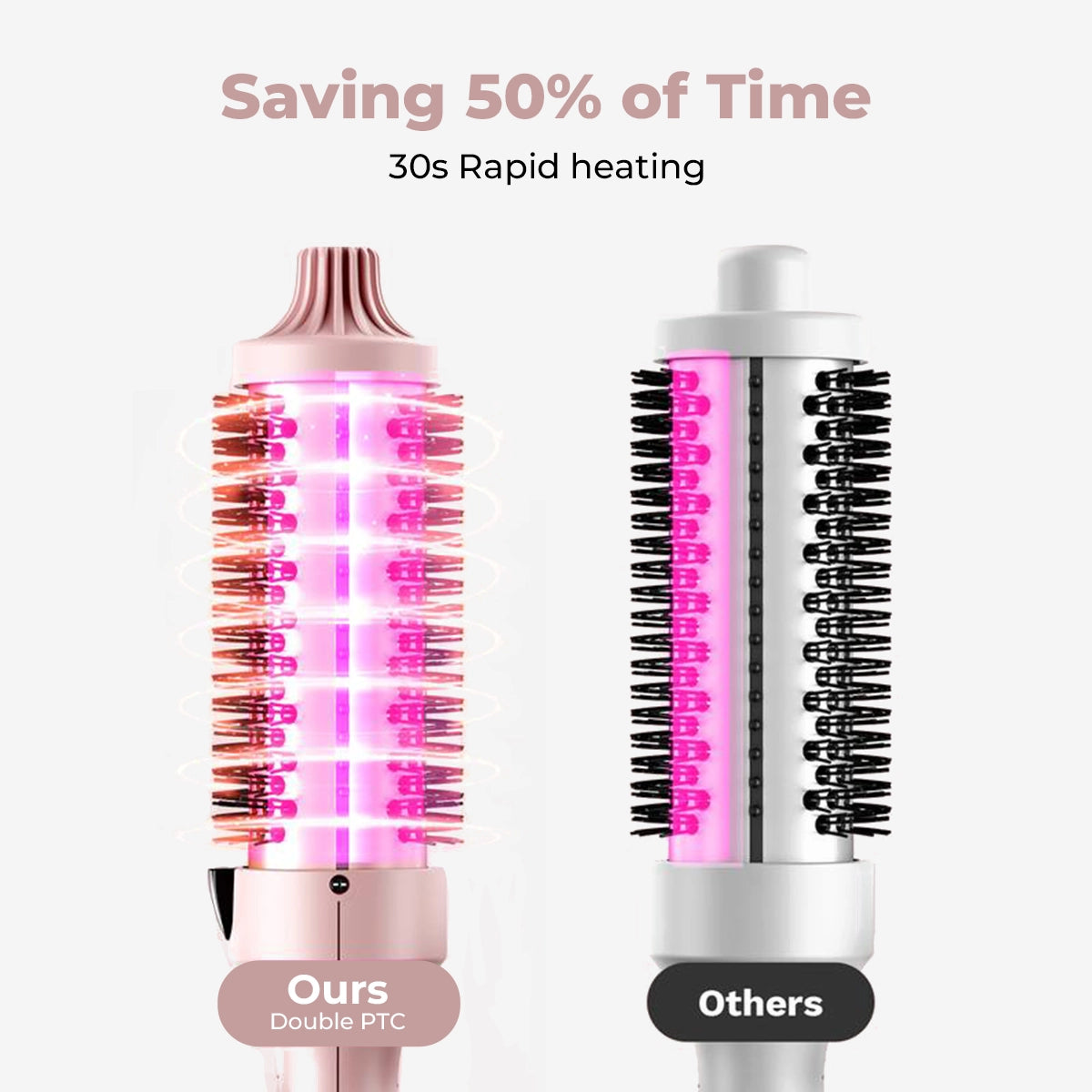Bevalora™ 3-in-1 Pro Negative Ion Two PTC Heaters Thermal Brush
