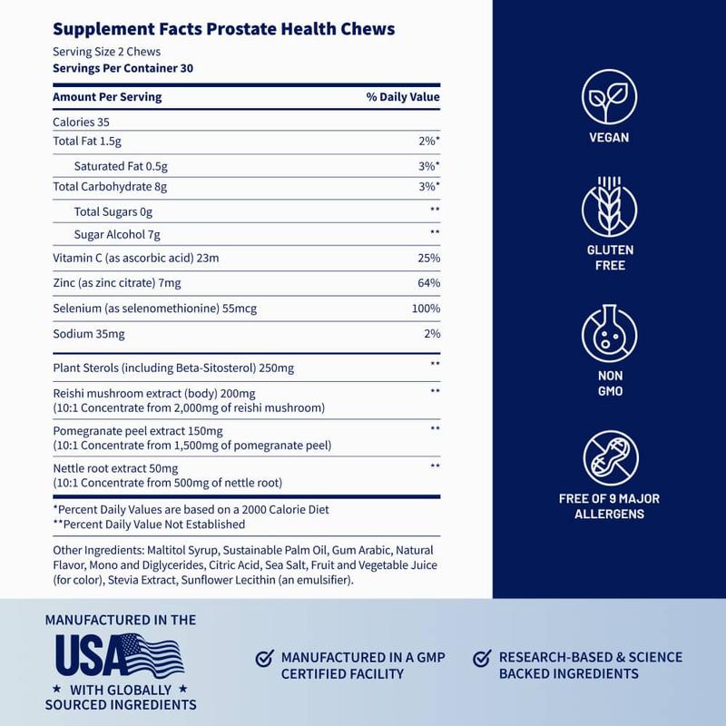 Bevalora® Prostate Health and Nitric Oxide Chews
