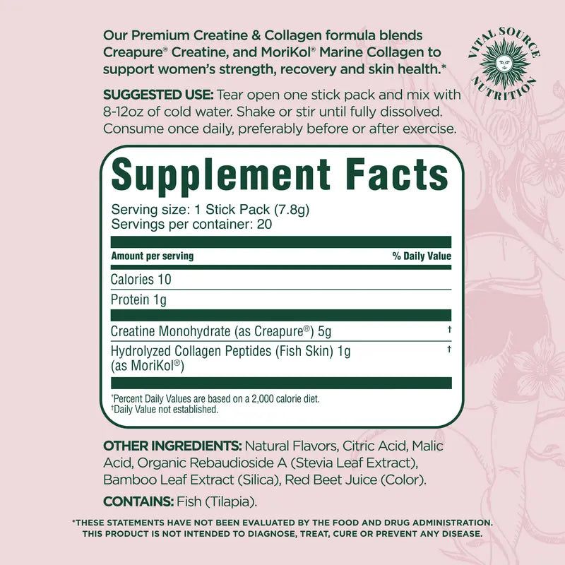 Bevalora®  Creatine & Collagen Stick Packs