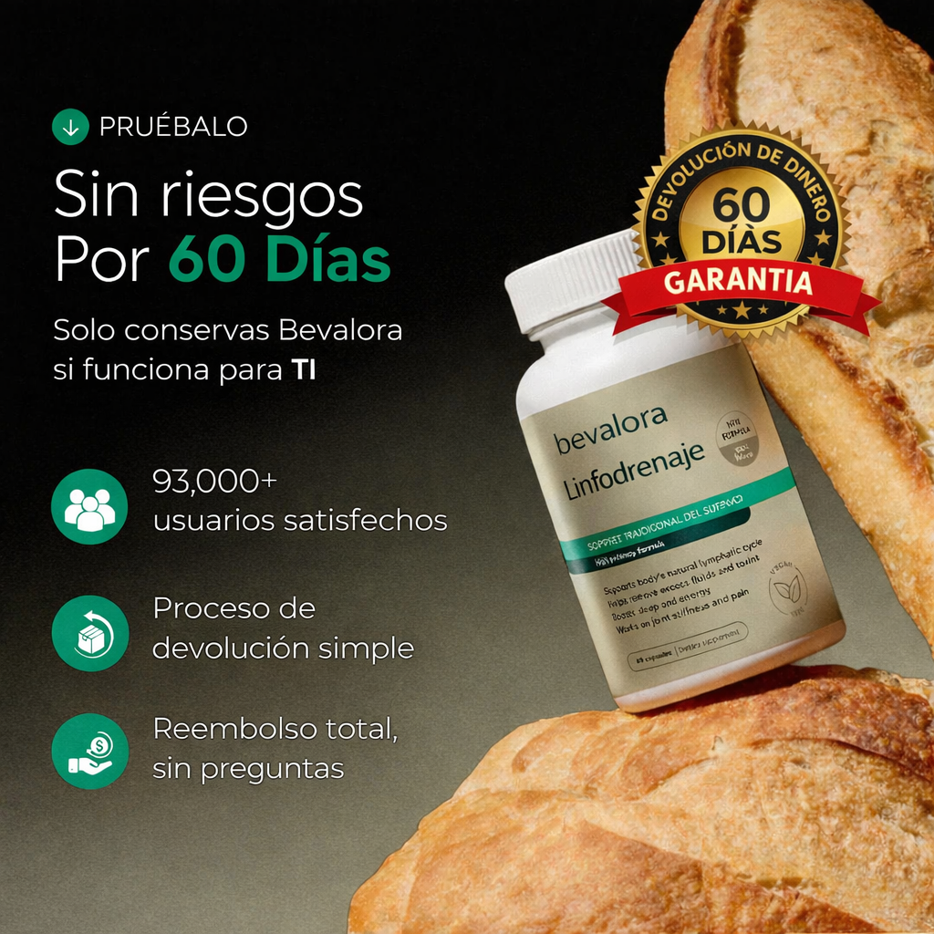 Nueva Fórmula de Máxima Potencia - Cápsulas de Drenaje Linfático de Bevalora™