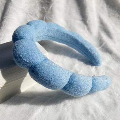 Sponge Co Spa Makeup Bubble Terry Cloth Headband Puffy Retro Hair Bands Soft Hairband Headwear