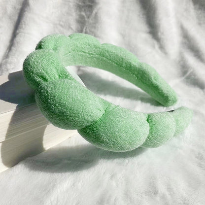 Sponge Co Spa Makeup Bubble Terry Cloth Headband Puffy Retro Hair Bands Soft Hairband Headwear