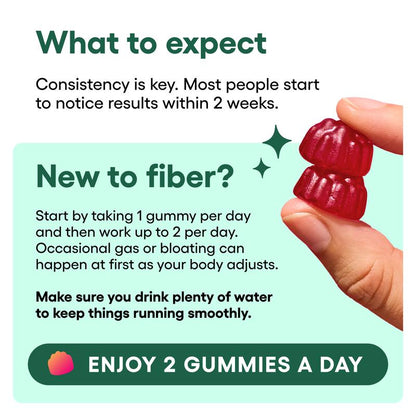 Bevalora® Fiber Gummies for Digestive Health and Intestinal Regularity