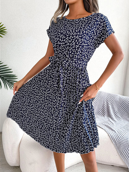 Bevalora™ Vintage Floral Waist-Shaper Dress