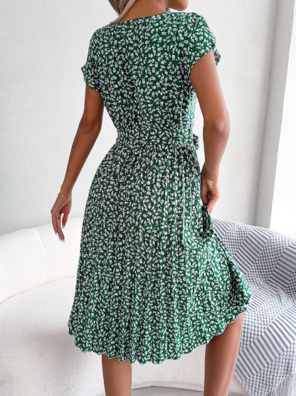 Bevalora™ Vintage Floral Waist-Shaper Dress