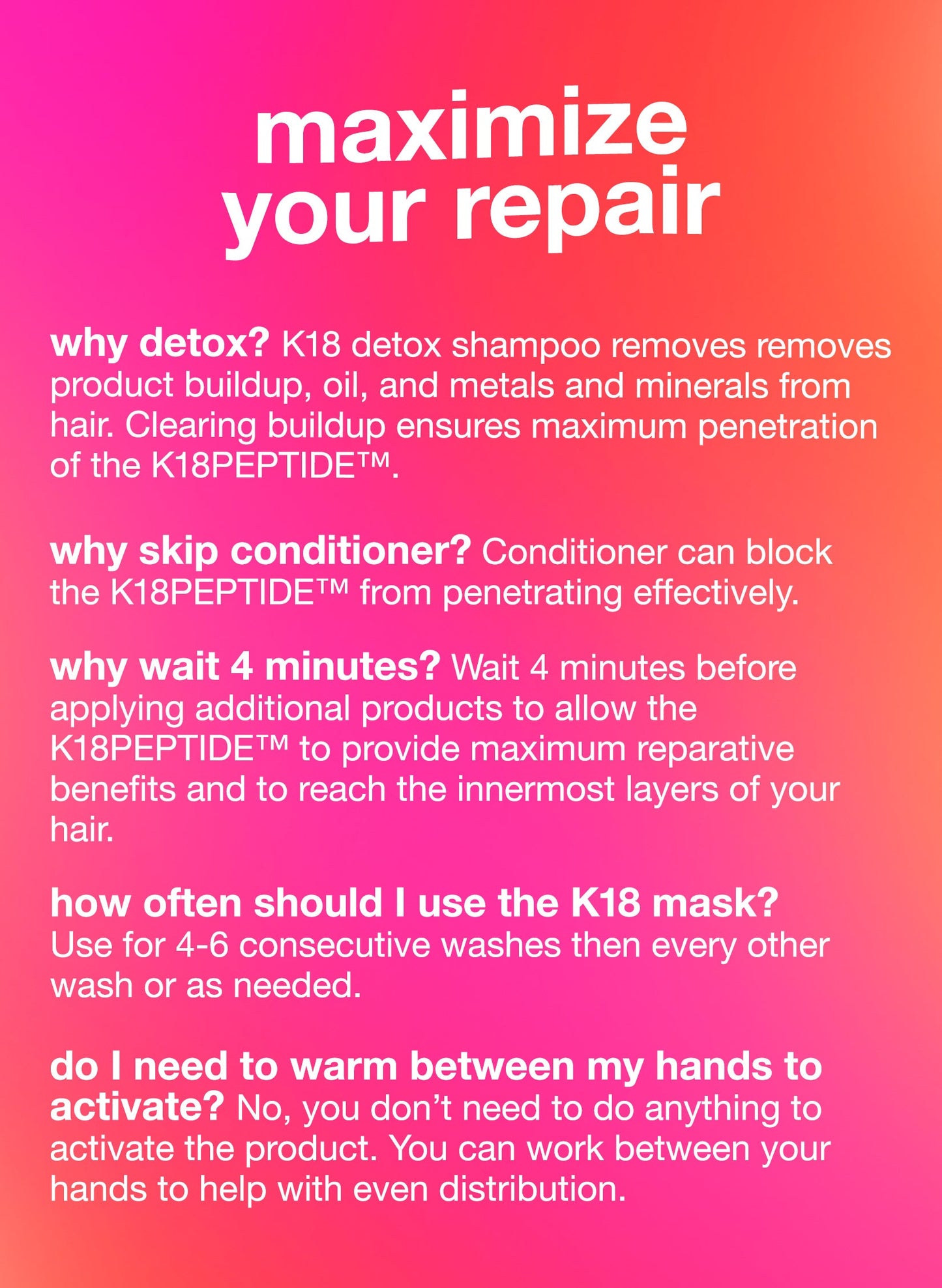 K18 Quick Repair Hair Mask