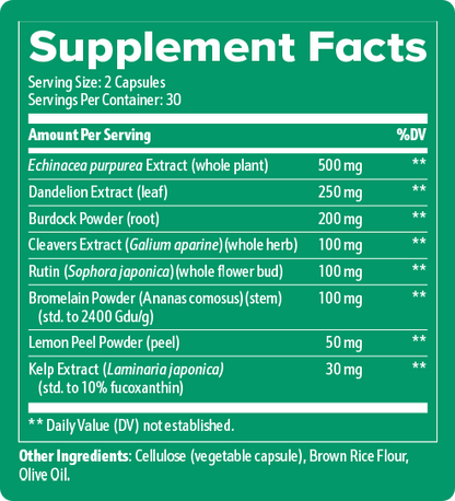 New Maximum Potency Formula - Lymphatic Drainage Capsules by Bevalora™