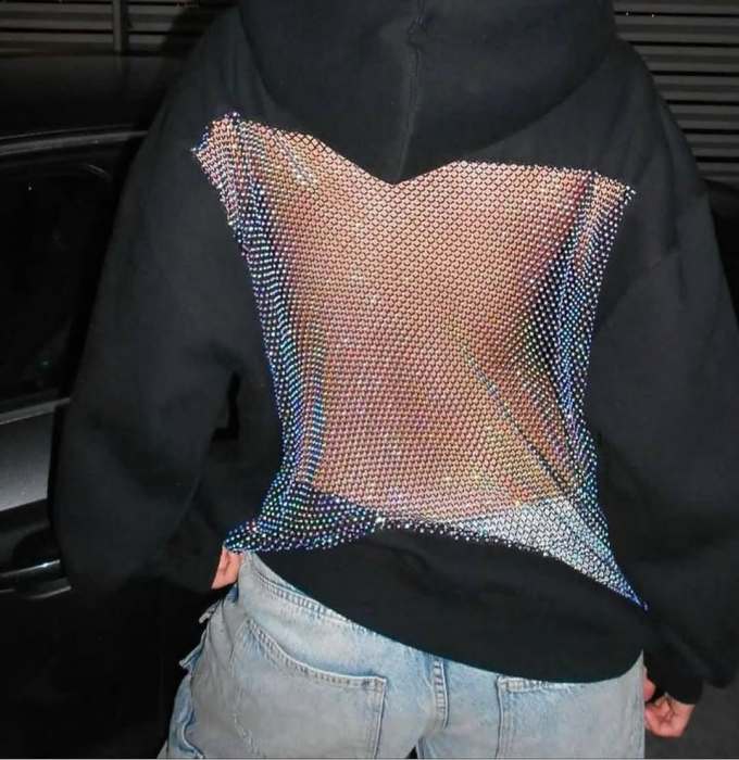 Bevalora® Crystal Mesh Hoodie