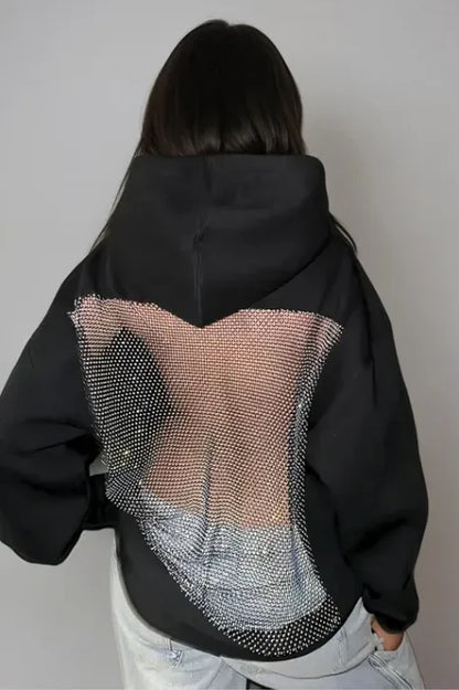 Bevalora® Crystal Mesh Hoodie