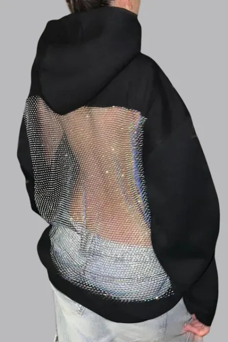 Bevalora® Crystal Mesh Hoodie