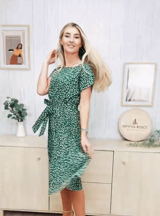 Bevalora™ Vintage Floral Waist-Shaper Dress