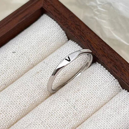 Bevalora™ Silver Initial Ring