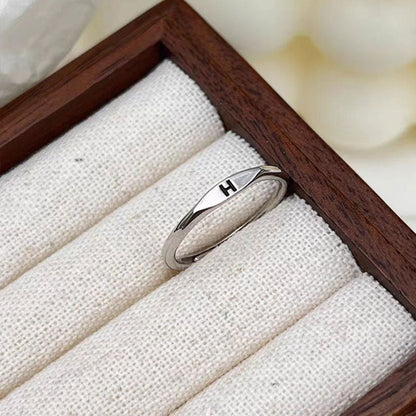 Bevalora™ Silver Initial Ring