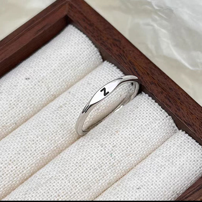 Bevalora™ Silver Initial Ring