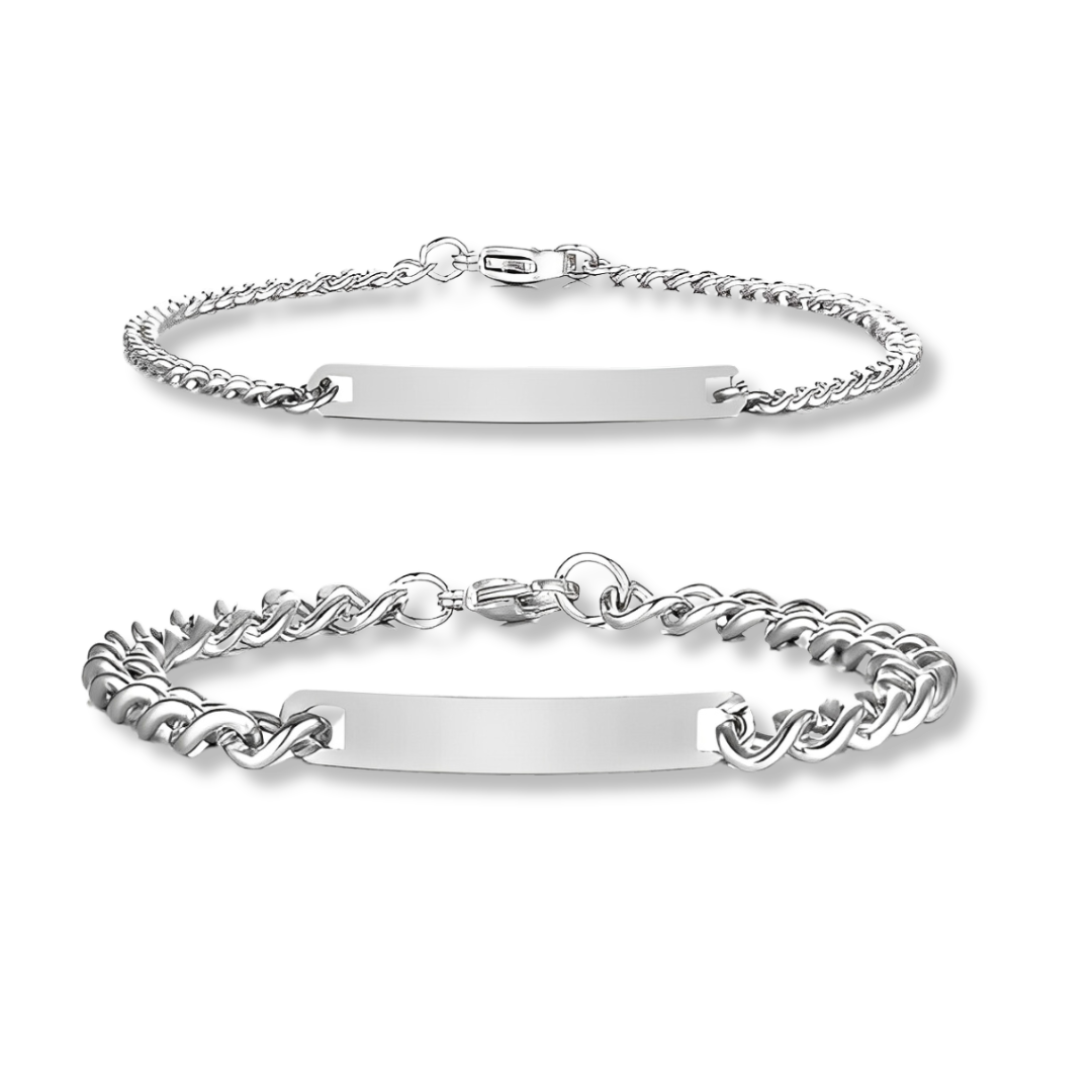 Bevalora™ Engraved Couples Bracelet Set