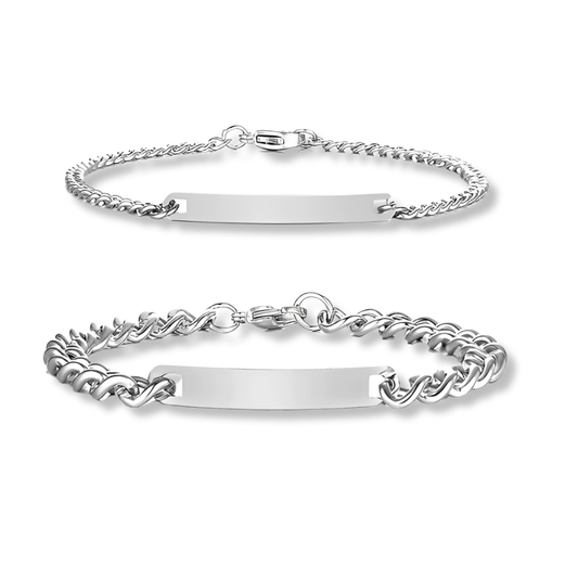 Bevalora™ Engraved Couples Bracelet Set