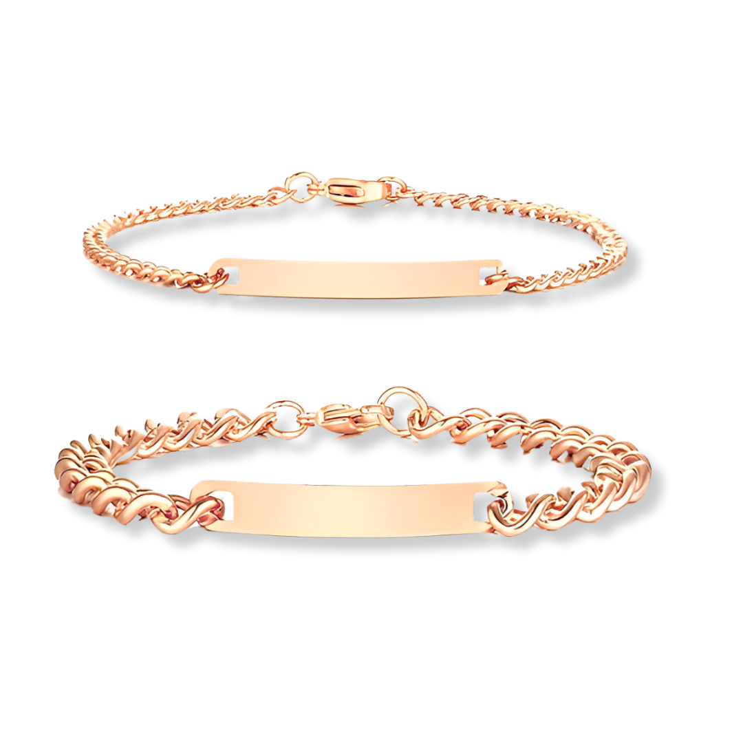 Bevalora™ Engraved Couples Bracelet Set