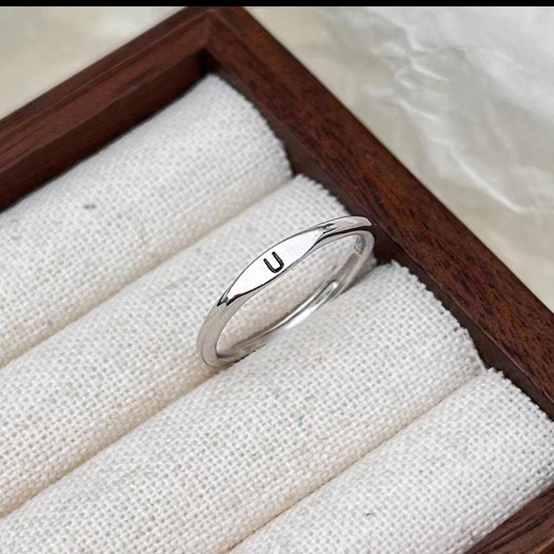 Bevalora™ Silver Initial Ring