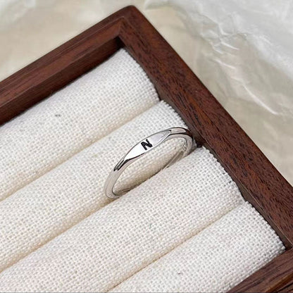 Bevalora™ Silver Initial Ring