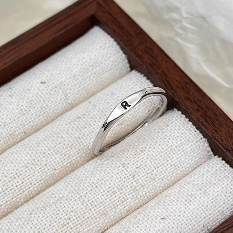 Bevalora™ Silver Initial Ring