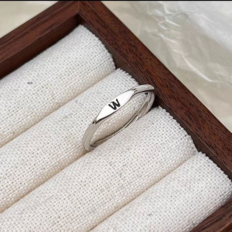 Bevalora™ Silver Initial Ring